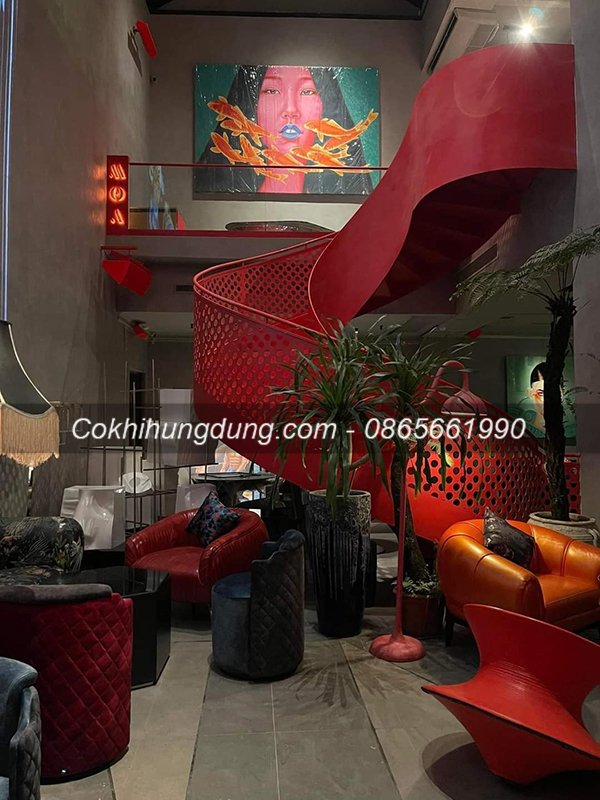 mẫu cầu thang xoắn ốc 08 độc đáo, cá tính, sôi động