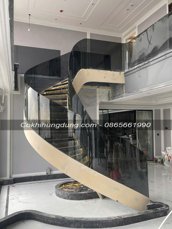 mẫu cầu thang xoắn ốc đẹp MS18