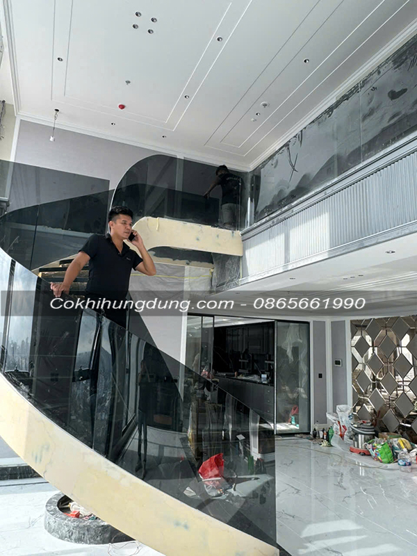 mẫu cầu thang xoắn ốc đẹp MS20