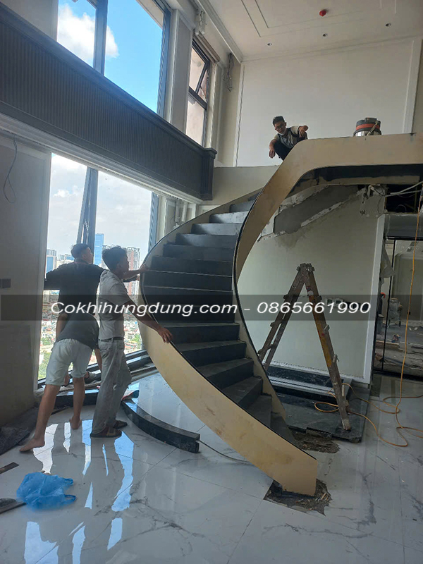 mẫu cầu thang xoắn ốc đẹp MS11