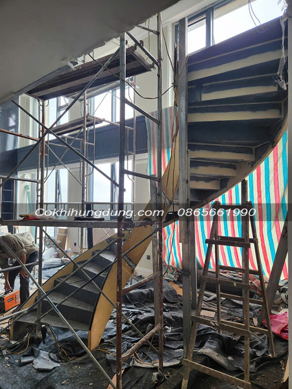 mẫu cầu thang xoắn ốc đẹp MS10