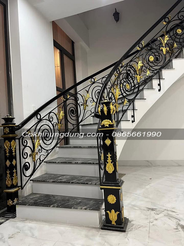 mẫu cầu thang sắt đẹp 5