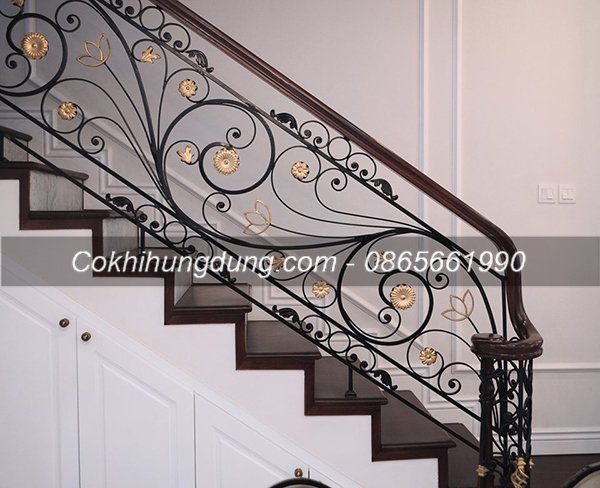 mẫu cầu thang sắt đẹp 25