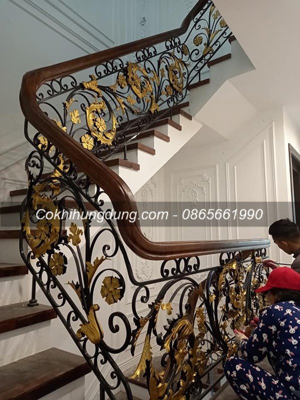 mẫu cầu thang sắt đẹp 22