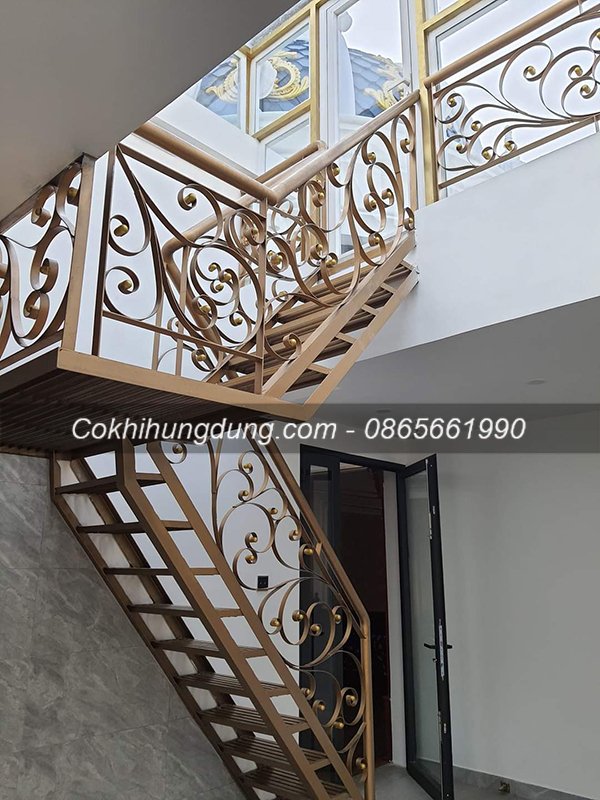 mẫu cầu thang sắt đẹp 32