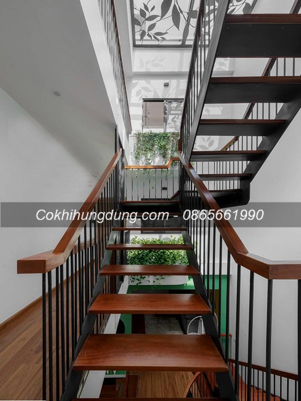 Mẫu cầu thang xương cá đẹp MS2