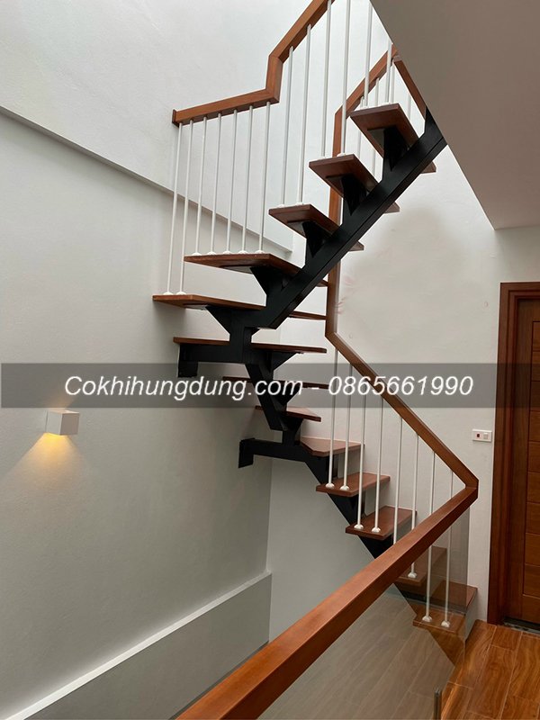 Mẫu cầu thang xương cá đẹp MS1