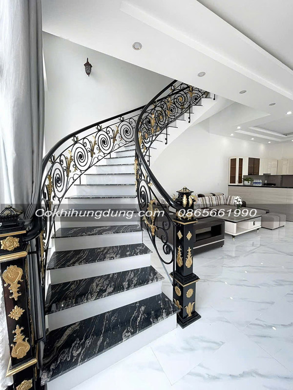 mẫu cầu thang sắt đẹp 26