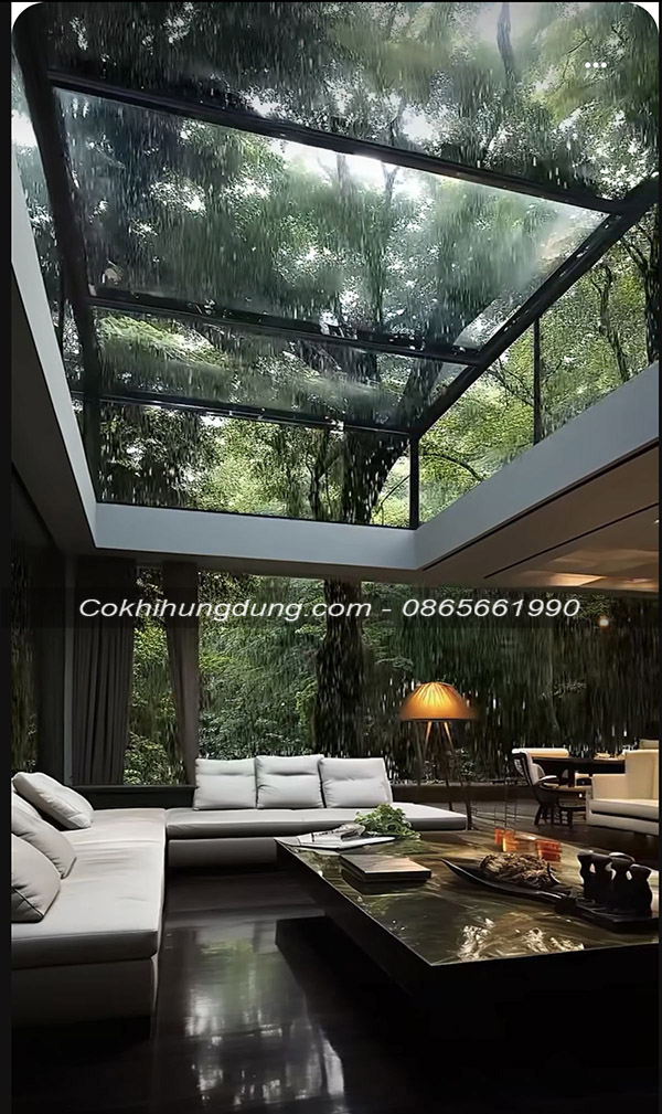 Mẫu mái kính cường lực đẹp MS45