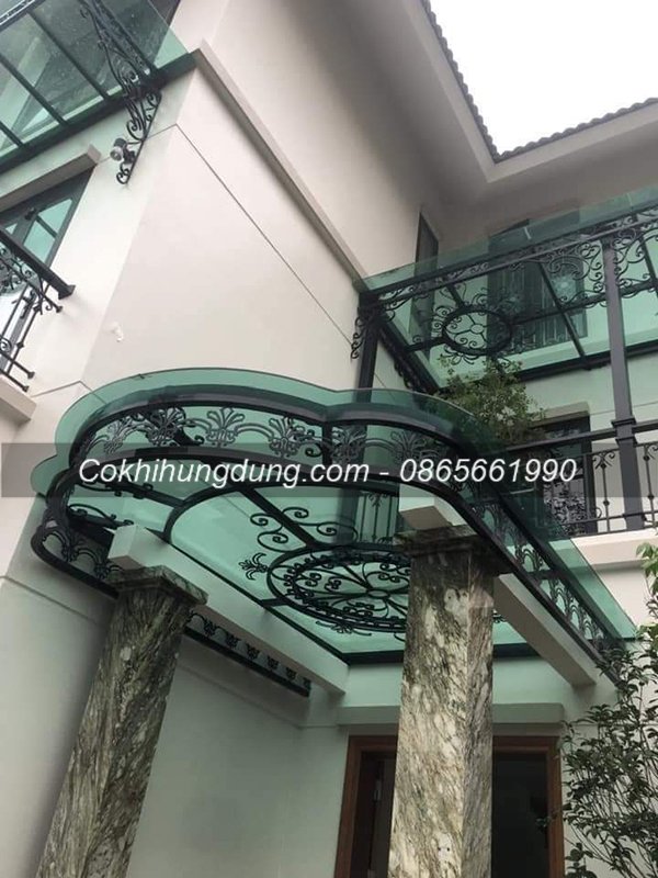 Mẫu mái kính cường lực đẹp MS48
