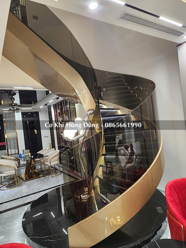 Mẫu cầu thang xoắn ốc đẹp ms1