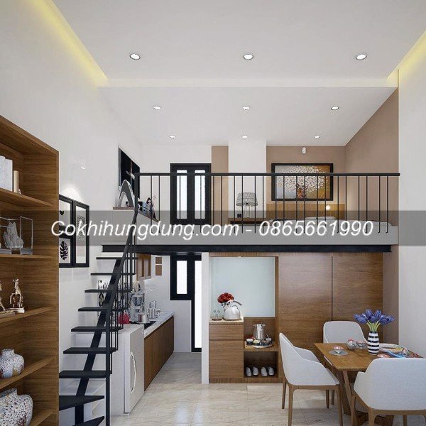 Cầu thang xương cá mini MS47