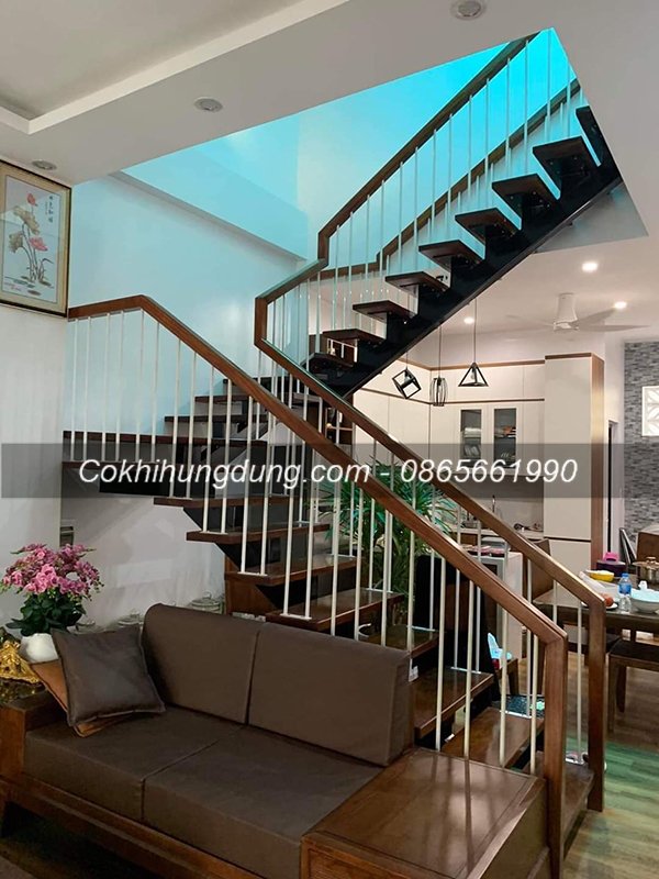 cầu thang xương cá đẹp MS56