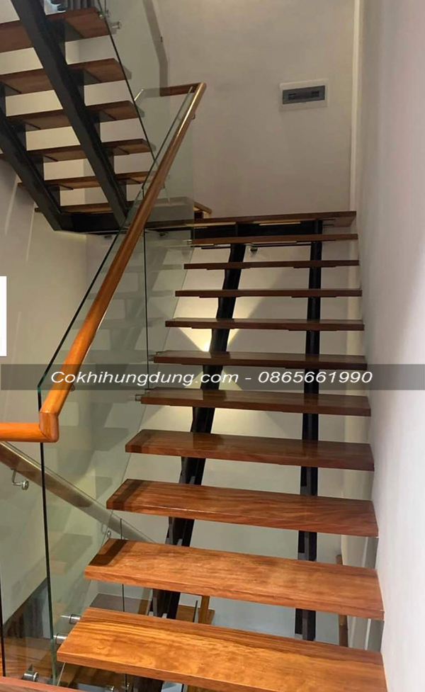 mẫu cầu thang xương cá đẹp MS86