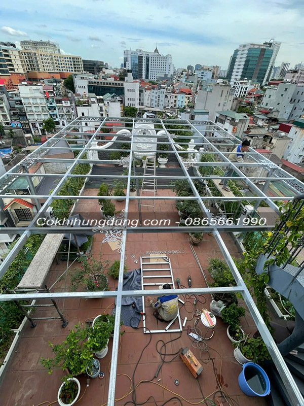 Mẫu mái kính cường lực đẹp MS54