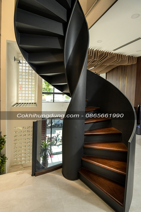 Kích Thước Cầu Thang Xoắn Ốc Bằng Sắt MS4