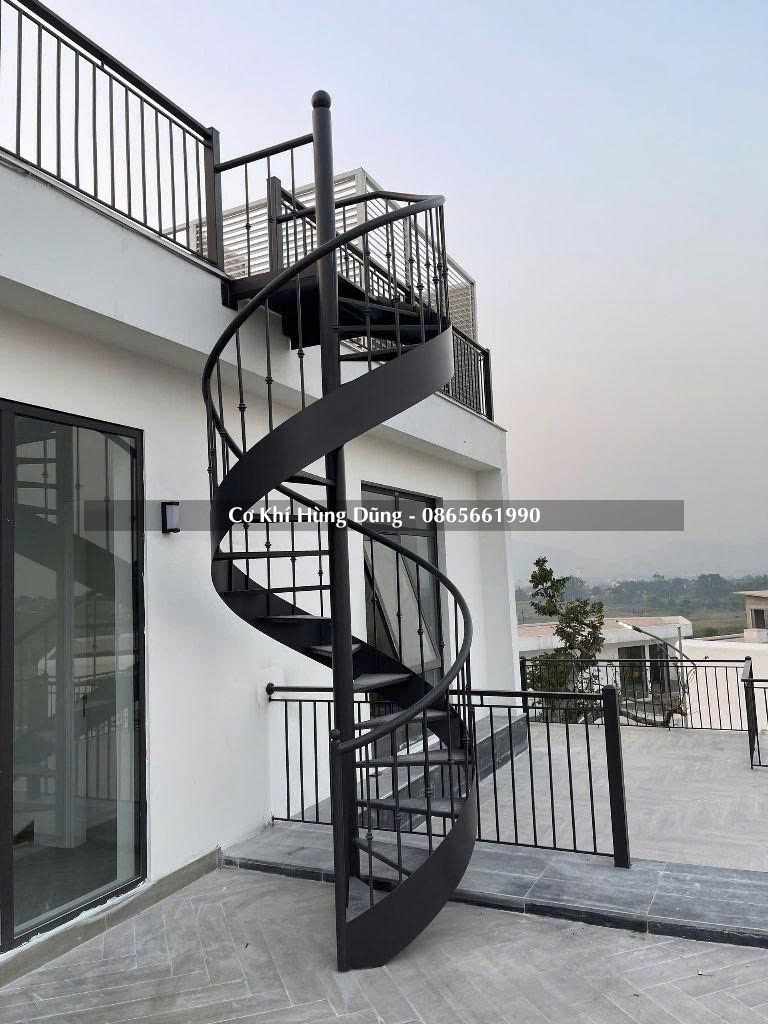 Kích Thước Cầu Thang Xoắn Ốc Bằng Sắt MS4