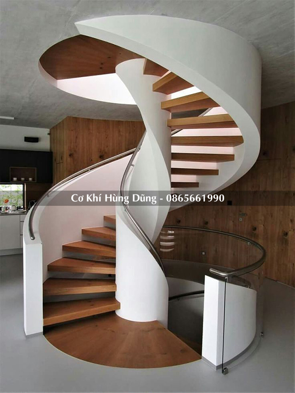 cầu thang xoắn gác lửng 11