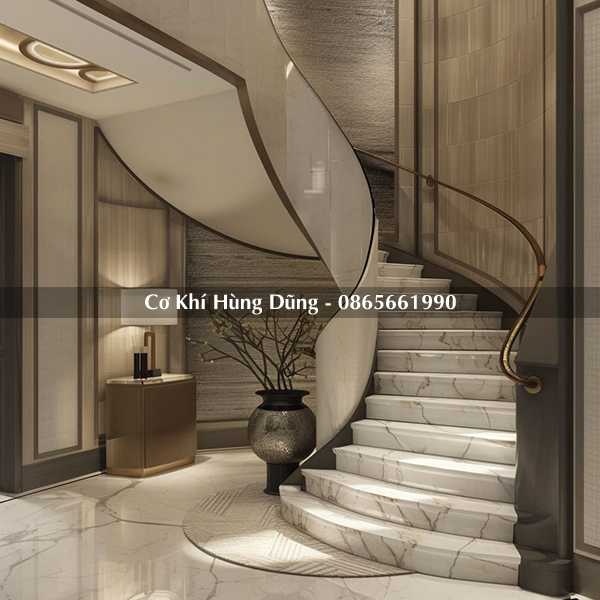 cầu thang xoắn gác lửng 06