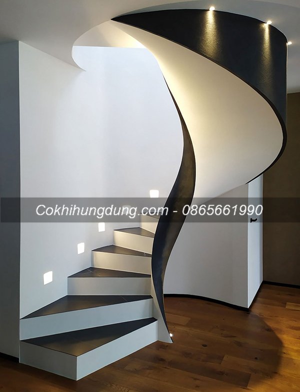 cầu thang xoắn gác lửng 10