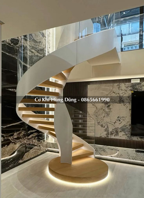 cầu thang xoắn gác lửng 05