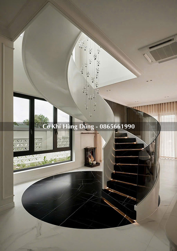 chia bậc cầu thang xoắn ốc MS07